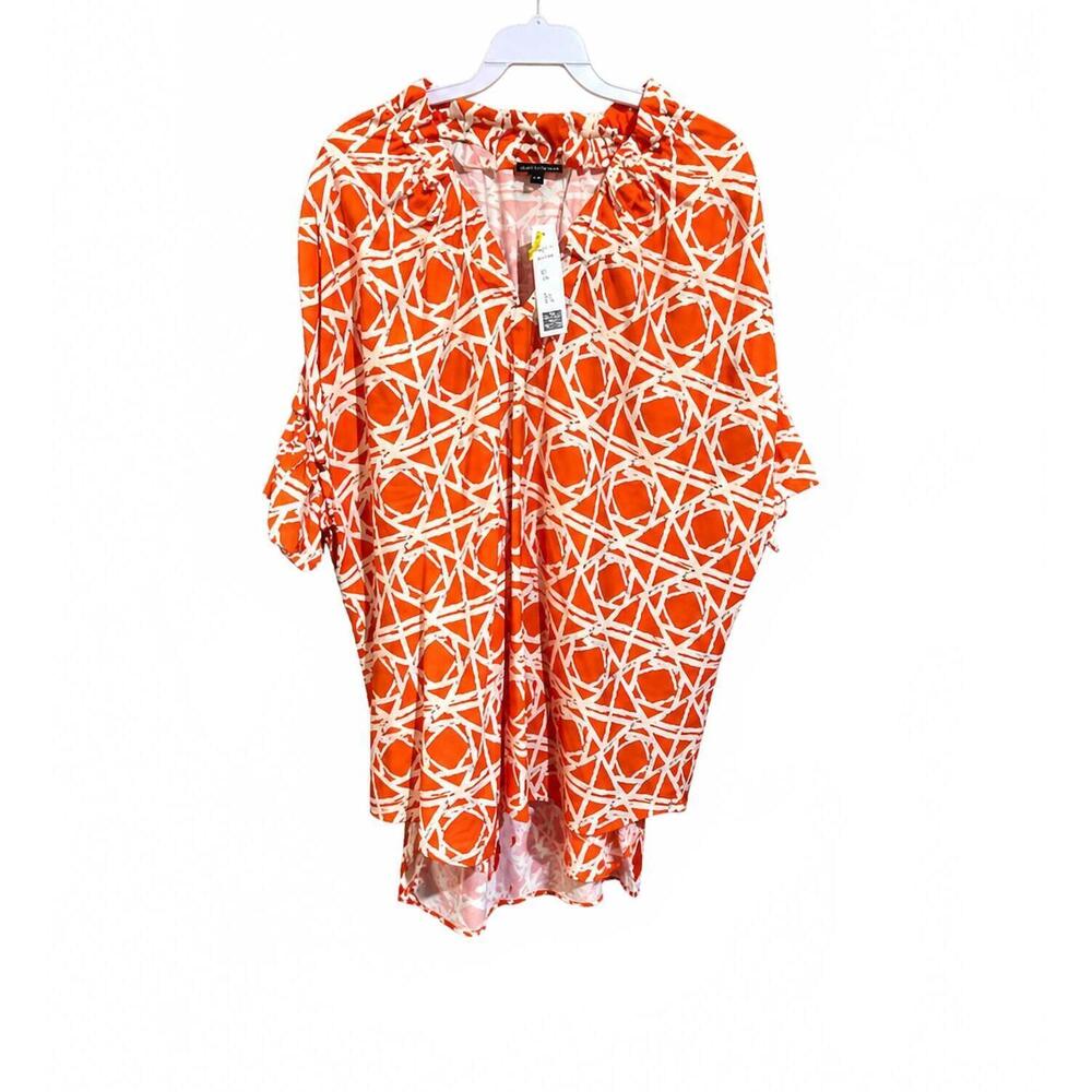 NEW BOHO CHIC women's v-neck top in orange